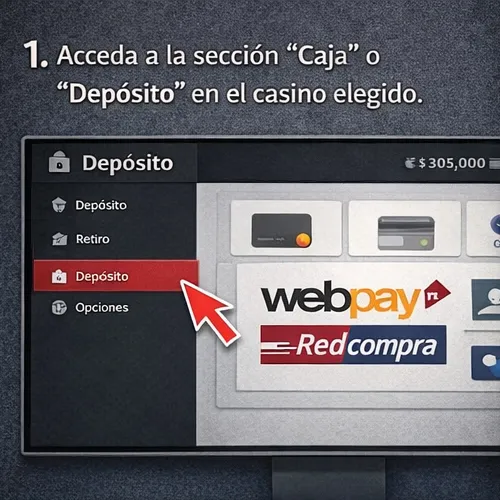 Ve a la sección de depósito del casino